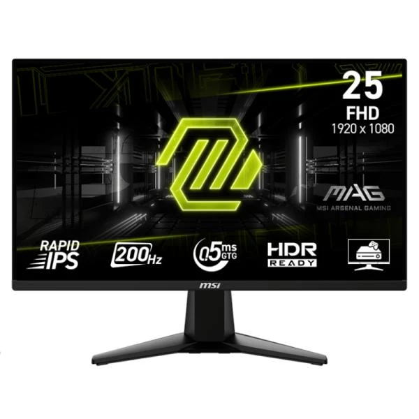 24.5" MSI G255F 1920 X 1080 180HZ 1MS FREESYNC FHD IPS RAPIDO